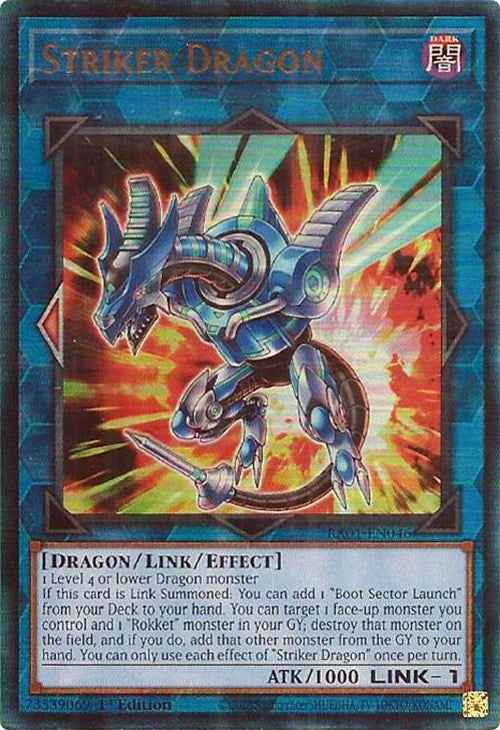 Striker Dragon [RA01-EN046] Prismatic Ultimate Rare | Gear Gaming Fayetteville