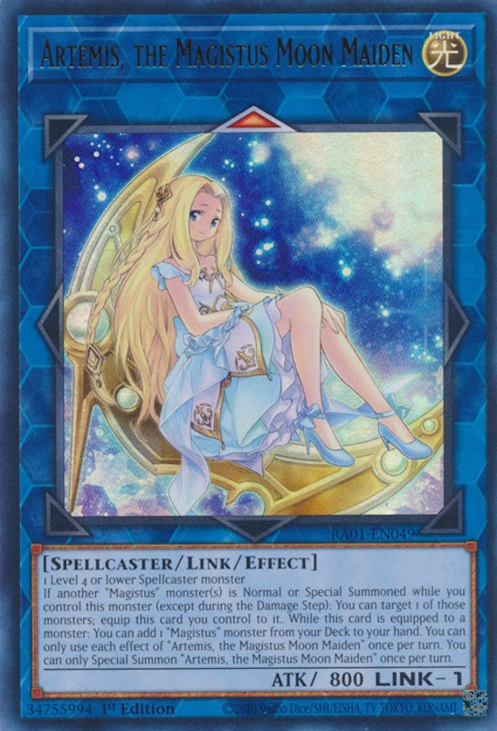 Artemis, the Magistus Moon Maiden [RA01-EN049] Ultra Rare | Gear Gaming Fayetteville