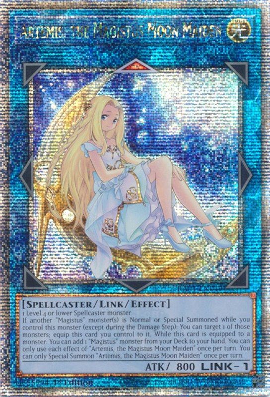 Artemis, the Magistus Moon Maiden [RA01-EN049] Quarter Century Secret Rare | Gear Gaming Fayetteville