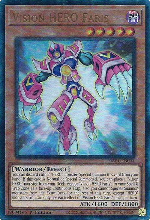 Vision HERO Faris [RA01-EN004] Prismatic Ultimate Rare | Gear Gaming Fayetteville