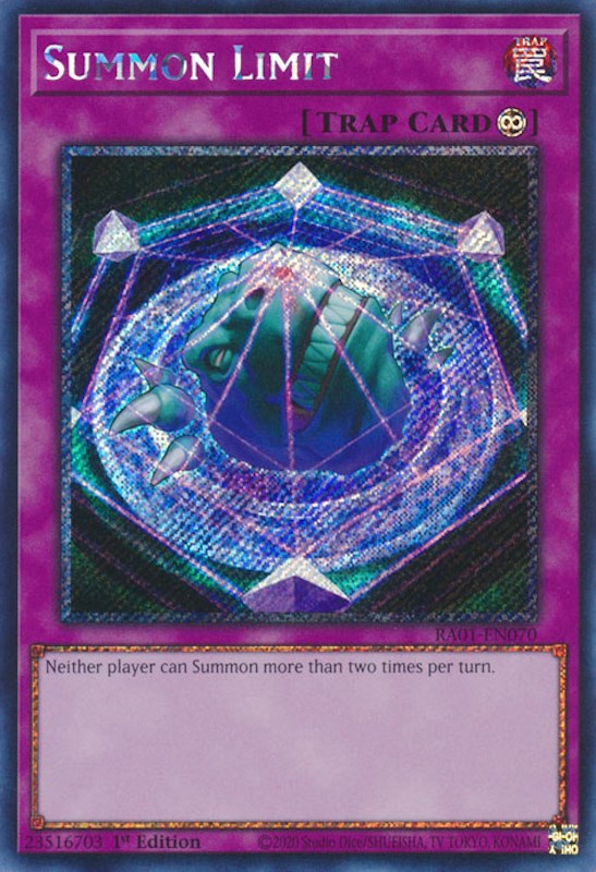 Summon Limit [RA01-EN070] Platinum Secret Rare | Gear Gaming Fayetteville