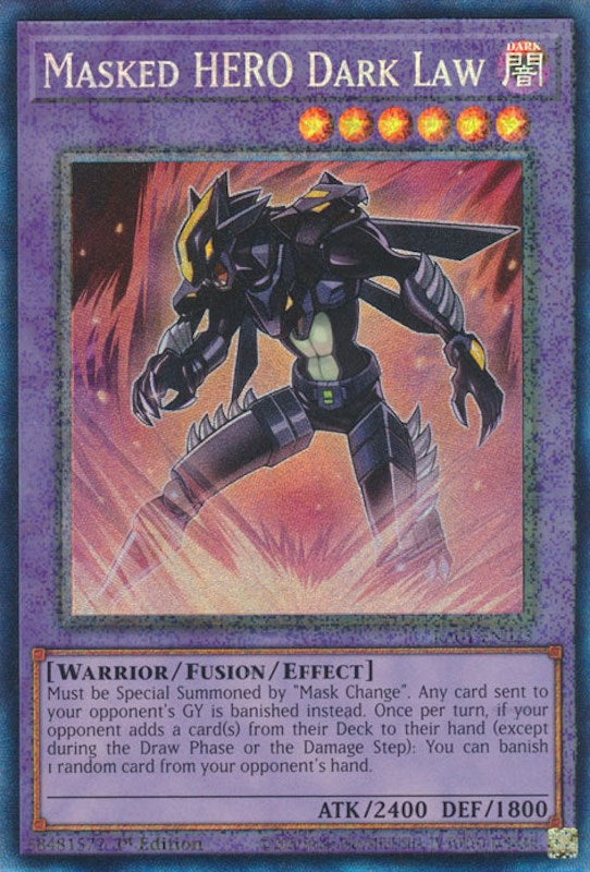 Masked HERO Dark Law [RA01-EN025] Prismatic Collector's Rare | Gear Gaming Fayetteville