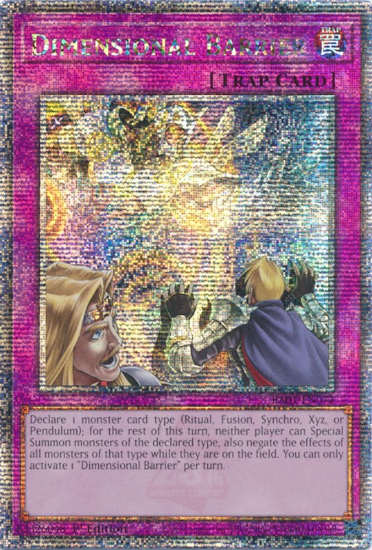 Dimensional Barrier [RA01-EN072] Quarter Century Secret Rare | Gear Gaming Fayetteville