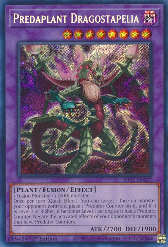 Predaplant Dragostapelia [RA01-EN027] Secret Rare | Gear Gaming Fayetteville