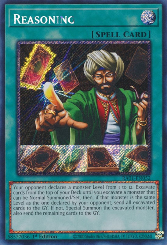 Reasoning [RA01-EN052] Platinum Secret Rare | Gear Gaming Fayetteville