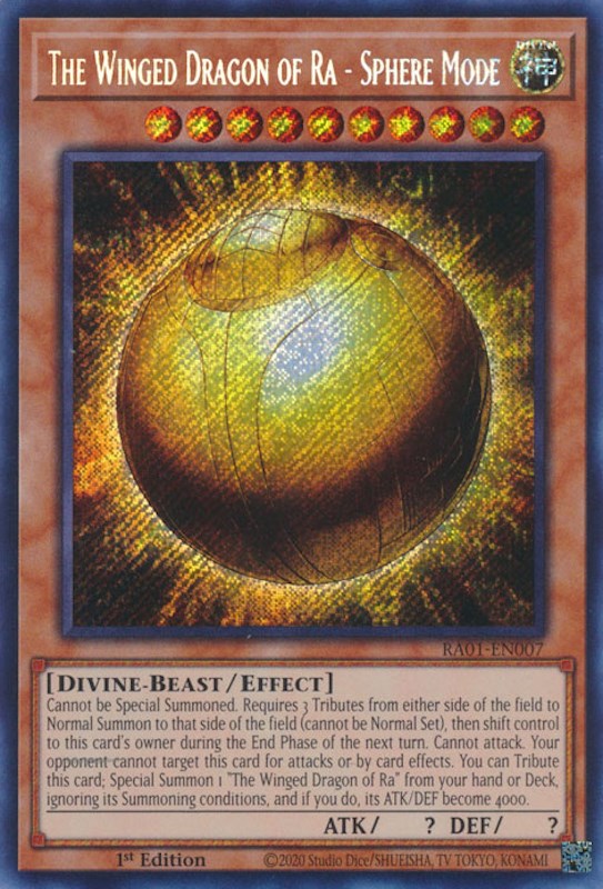 The Winged Dragon of Ra - Sphere Mode [RA01-EN007] Secret Rare | Gear Gaming Fayetteville