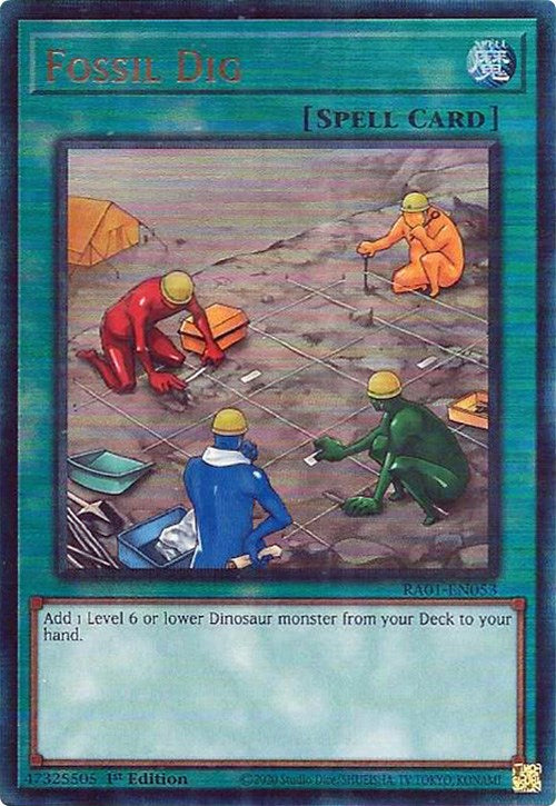 Fossil Dig [RA01-EN053] Prismatic Ultimate Rare | Gear Gaming Fayetteville