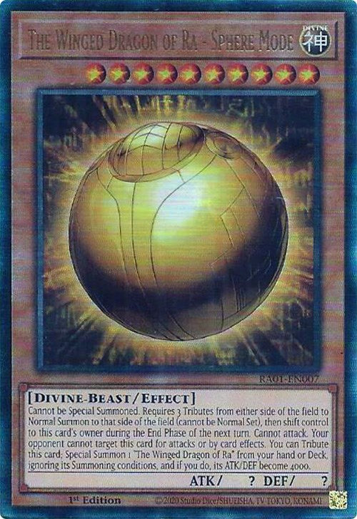 The Winged Dragon of Ra - Sphere Mode [RA01-EN007] Prismatic Ultimate Rare | Gear Gaming Fayetteville