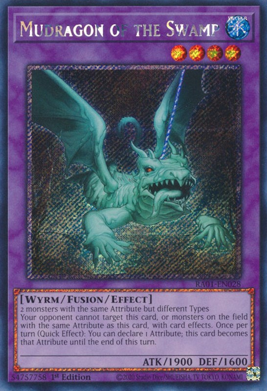 Mudragon of the Swamp [RA01-EN028] Platinum Secret Rare | Gear Gaming Fayetteville