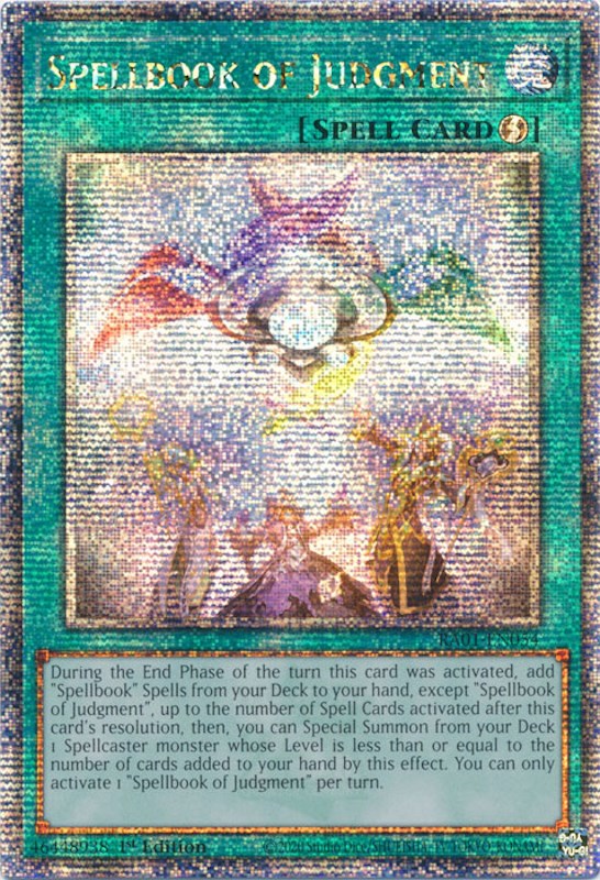 Spellbook of Judgment [RA01-EN054] Quarter Century Secret Rare | Gear Gaming Fayetteville