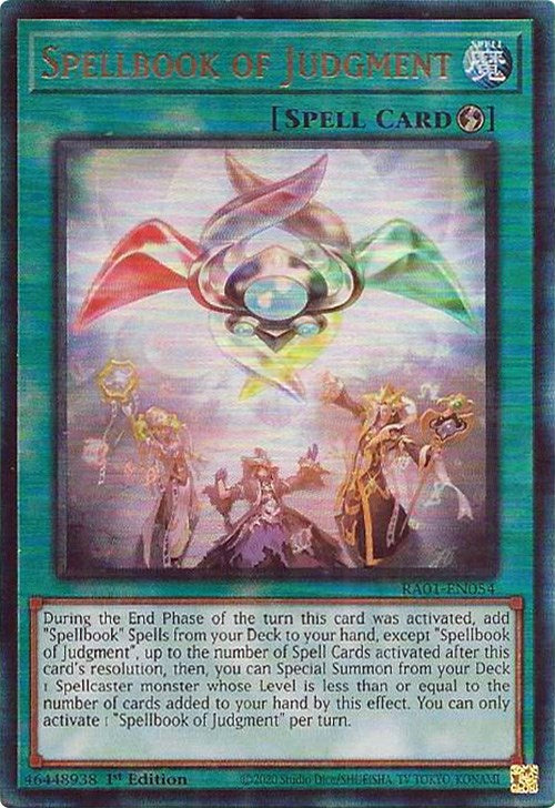 Spellbook of Judgment [RA01-EN054] Prismatic Ultimate Rare | Gear Gaming Fayetteville