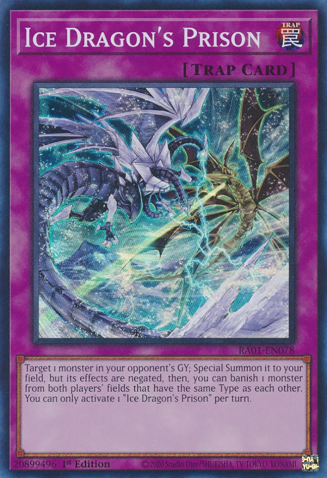 Ice Dragon's Prison [RA01-EN078] Super Rare | Gear Gaming Fayetteville