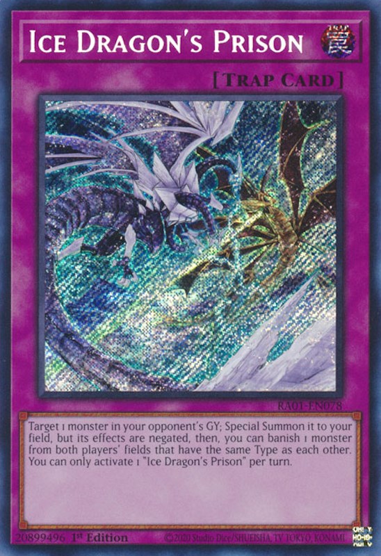 Ice Dragon's Prison [RA01-EN078] Secret Rare | Gear Gaming Fayetteville