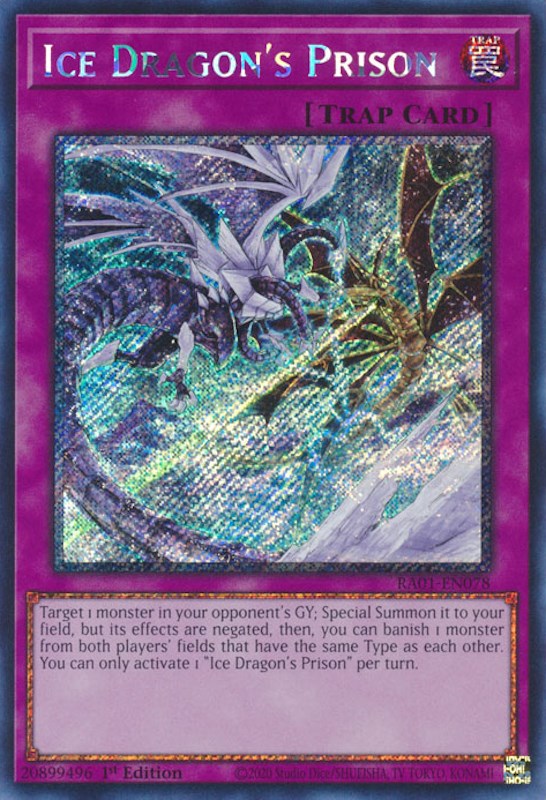 Ice Dragon's Prison [RA01-EN078] Platinum Secret Rare | Gear Gaming Fayetteville