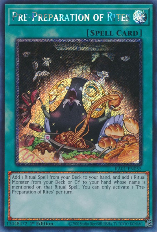 Pre-Preparation of Rites [RA01-EN055] Platinum Secret Rare | Gear Gaming Fayetteville