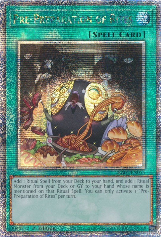 Pre-Preparation of Rites [RA01-EN055] Quarter Century Secret Rare | Gear Gaming Fayetteville