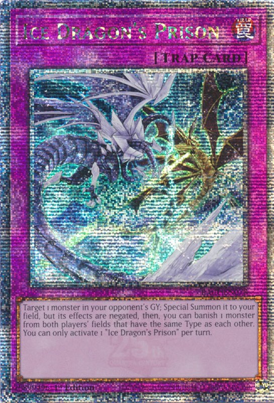Ice Dragon's Prison [RA01-EN078] Quarter Century Secret Rare | Gear Gaming Fayetteville