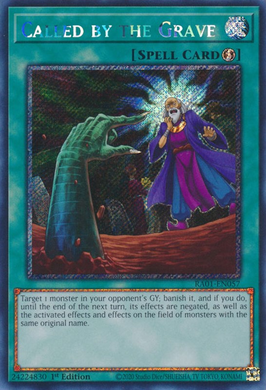 Called by the Grave [RA01-EN057] Platinum Secret Rare | Gear Gaming Fayetteville