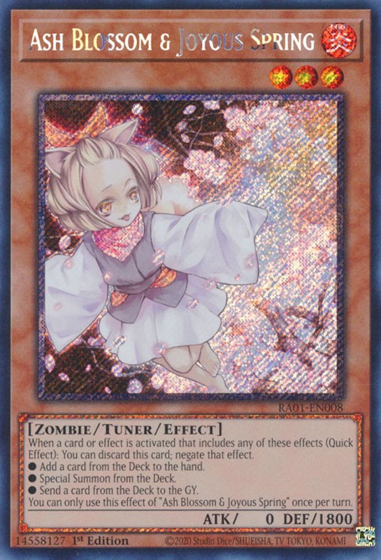 Ash Blossom & Joyous Spring [RA01-EN008] Platinum Secret Rare | Gear Gaming Fayetteville