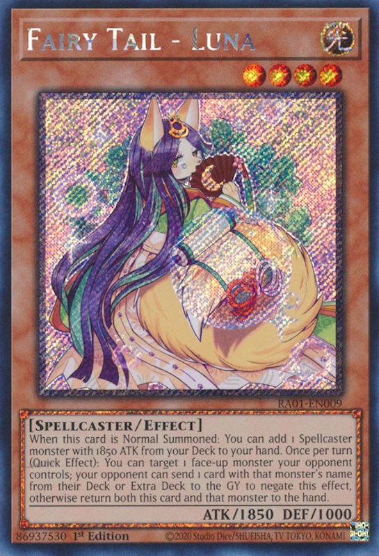 Fairy Tail - Luna [RA01-EN009] Platinum Secret Rare | Gear Gaming Fayetteville