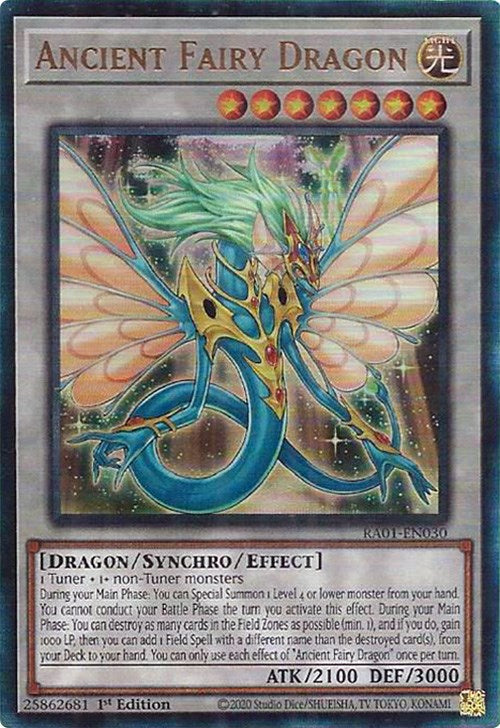 Ancient Fairy Dragon [RA01-EN030] Prismatic Ultimate Rare | Gear Gaming Fayetteville