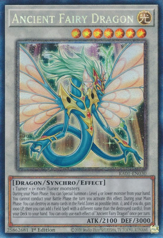 Ancient Fairy Dragon [RA01-EN030] Prismatic Collector's Rare | Gear Gaming Fayetteville