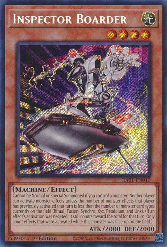 Inspector Boarder [RA01-EN010] Secret Rare | Gear Gaming Fayetteville