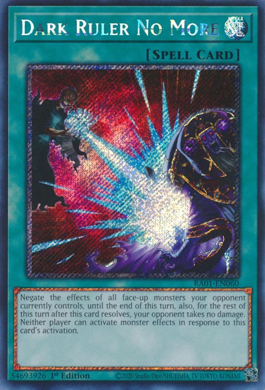 Dark Ruler No More [RA01-EN060] Platinum Secret Rare | Gear Gaming Fayetteville