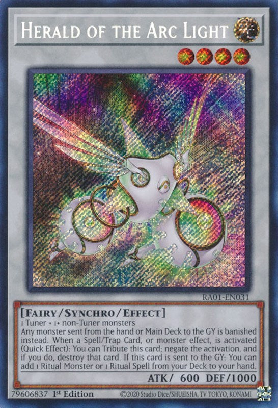 Herald of the Arc Light [RA01-EN031] Secret Rare | Gear Gaming Fayetteville