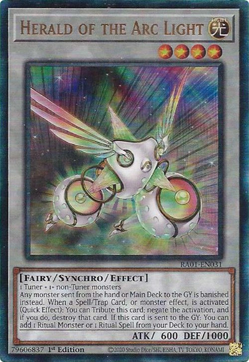 Herald of the Arc Light [RA01-EN031] Prismatic Ultimate Rare | Gear Gaming Fayetteville