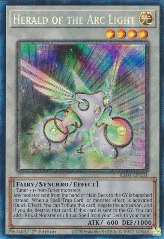 Herald of the Arc Light [RA01-EN031] Prismatic Collector's Rare | Gear Gaming Fayetteville
