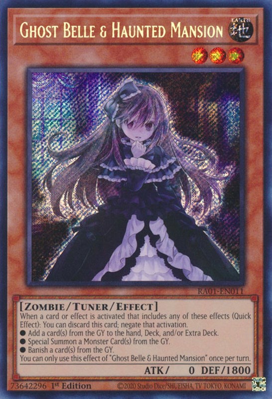 Ghost Belle & Haunted Mansion [RA01-EN011] Secret Rare | Gear Gaming Fayetteville