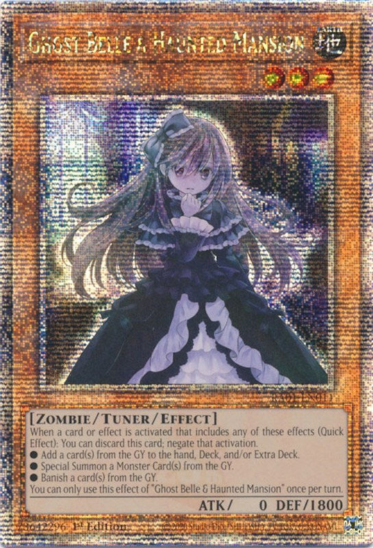 Ghost Belle & Haunted Mansion [RA01-EN011] Quarter Century Secret Rare | Gear Gaming Fayetteville