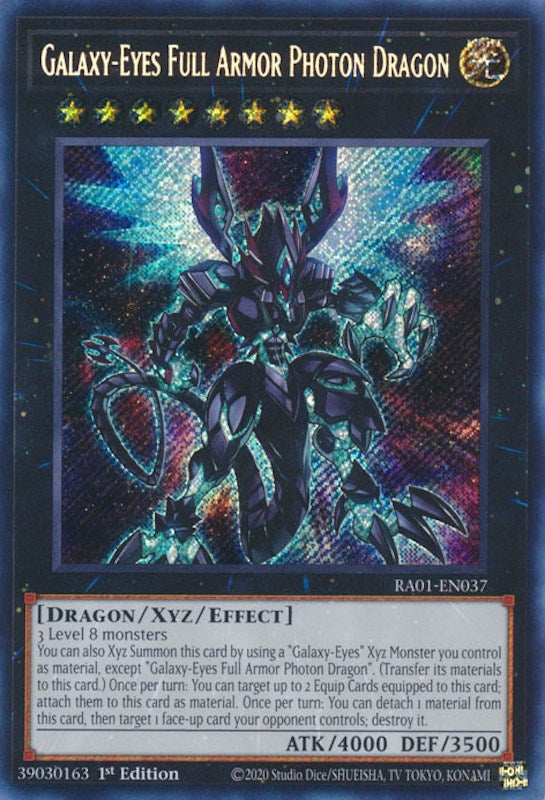 Galaxy-Eyes Full Armor Photon Dragon [RA01-EN037] Secret Rare | Gear Gaming Fayetteville