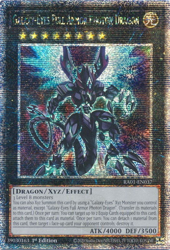 Galaxy-Eyes Full Armor Photon Dragon [RA01-EN037] Quarter Century Secret Rare | Gear Gaming Fayetteville