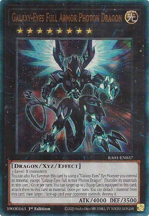 Galaxy-Eyes Full Armor Photon Dragon [RA01-EN037] Prismatic Ultimate Rare | Gear Gaming Fayetteville