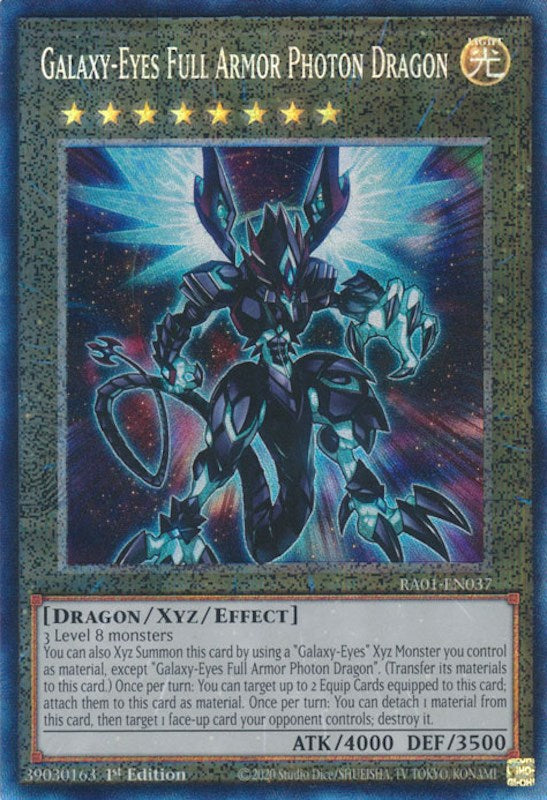 Galaxy-Eyes Full Armor Photon Dragon [RA01-EN037] Prismatic Collector's Rare | Gear Gaming Fayetteville