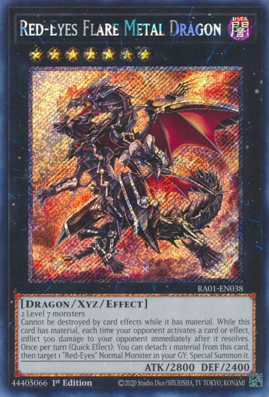 Red-Eyes Flare Metal Dragon [RA01-EN038] Platinum Secret Rare | Gear Gaming Fayetteville