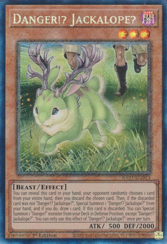 Danger!? Jackalope? [RA01-EN013] Prismatic Collector's Rare | Gear Gaming Fayetteville