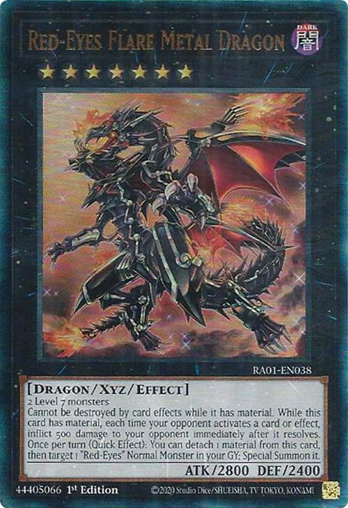 Red-Eyes Flare Metal Dragon [RA01-EN038] Prismatic Ultimate Rare | Gear Gaming Fayetteville