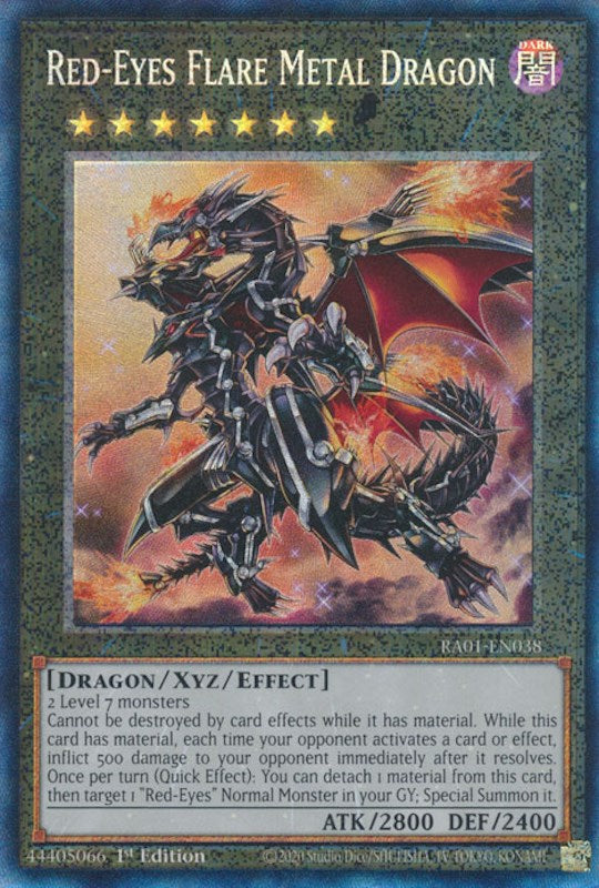 Red-Eyes Flare Metal Dragon [RA01-EN038] Prismatic Collector's Rare | Gear Gaming Fayetteville