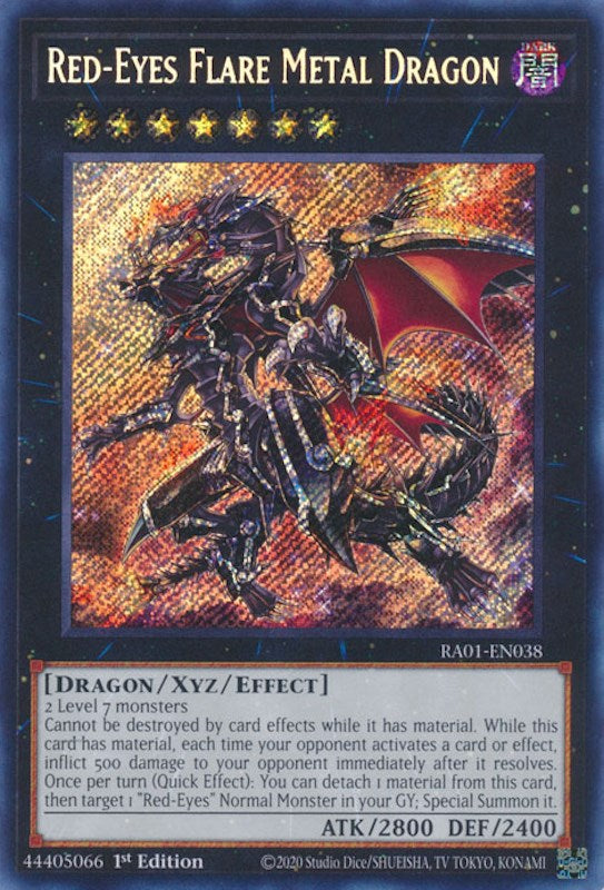 Red-Eyes Flare Metal Dragon [RA01-EN038] Secret Rare | Gear Gaming Fayetteville