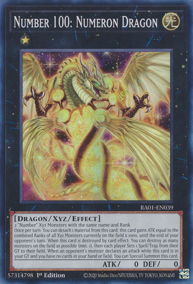 Number 100: Numeron Dragon [RA01-EN039] Super Rare | Gear Gaming Fayetteville