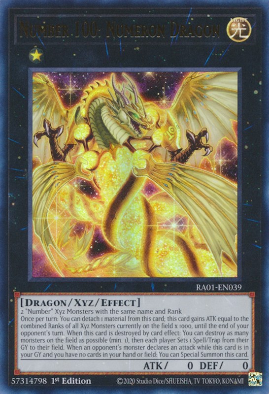 Number 100: Numeron Dragon [RA01-EN039] Ultra Rare | Gear Gaming Fayetteville