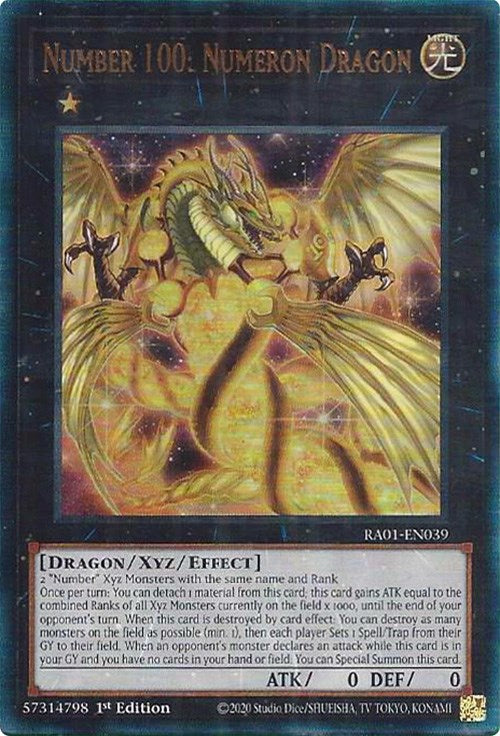 Number 100: Numeron Dragon [RA01-EN039] Prismatic Ultimate Rare | Gear Gaming Fayetteville