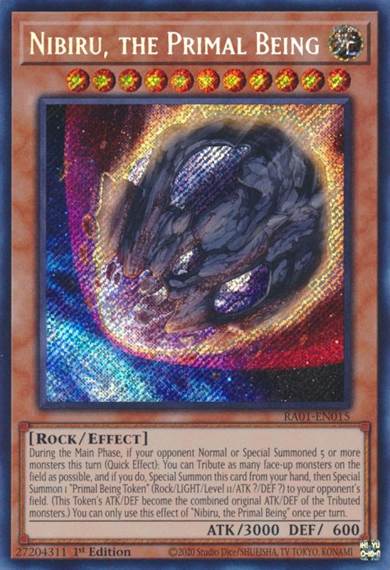 Nibiru, the Primal Being [RA01-EN015] Secret Rare | Gear Gaming Fayetteville