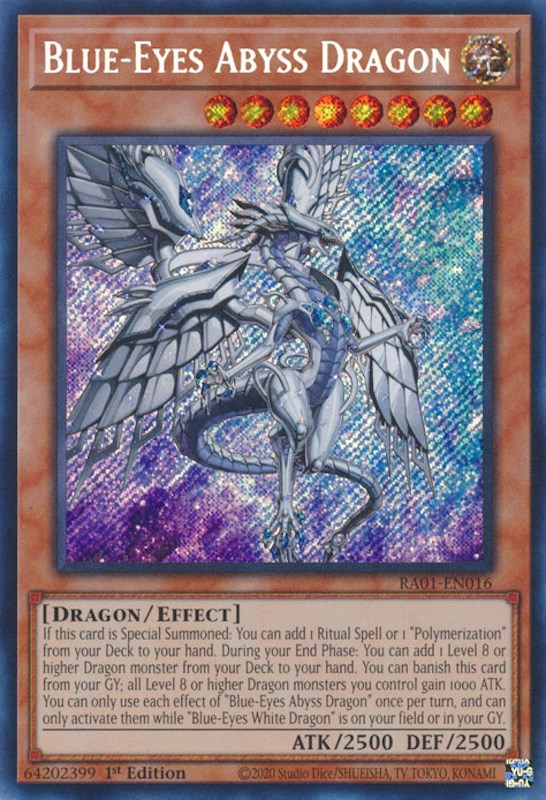 Blue-Eyes Abyss Dragon [RA01-EN016] Secret Rare | Gear Gaming Fayetteville