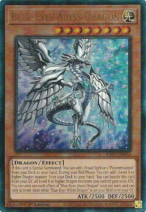 Blue-Eyes Abyss Dragon [RA01-EN016] Prismatic Ultimate Rare | Gear Gaming Fayetteville