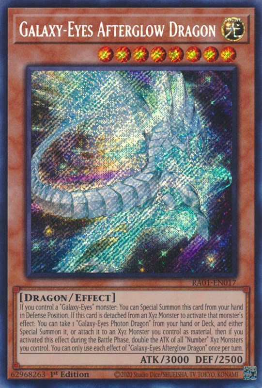 Galaxy-Eyes Afterglow Dragon [RA01-EN017] Secret Rare | Gear Gaming Fayetteville