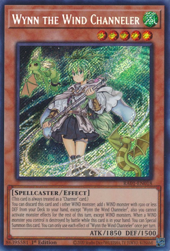 Wynn the Wind Channeler [RA01-EN018] Secret Rare | Gear Gaming Fayetteville